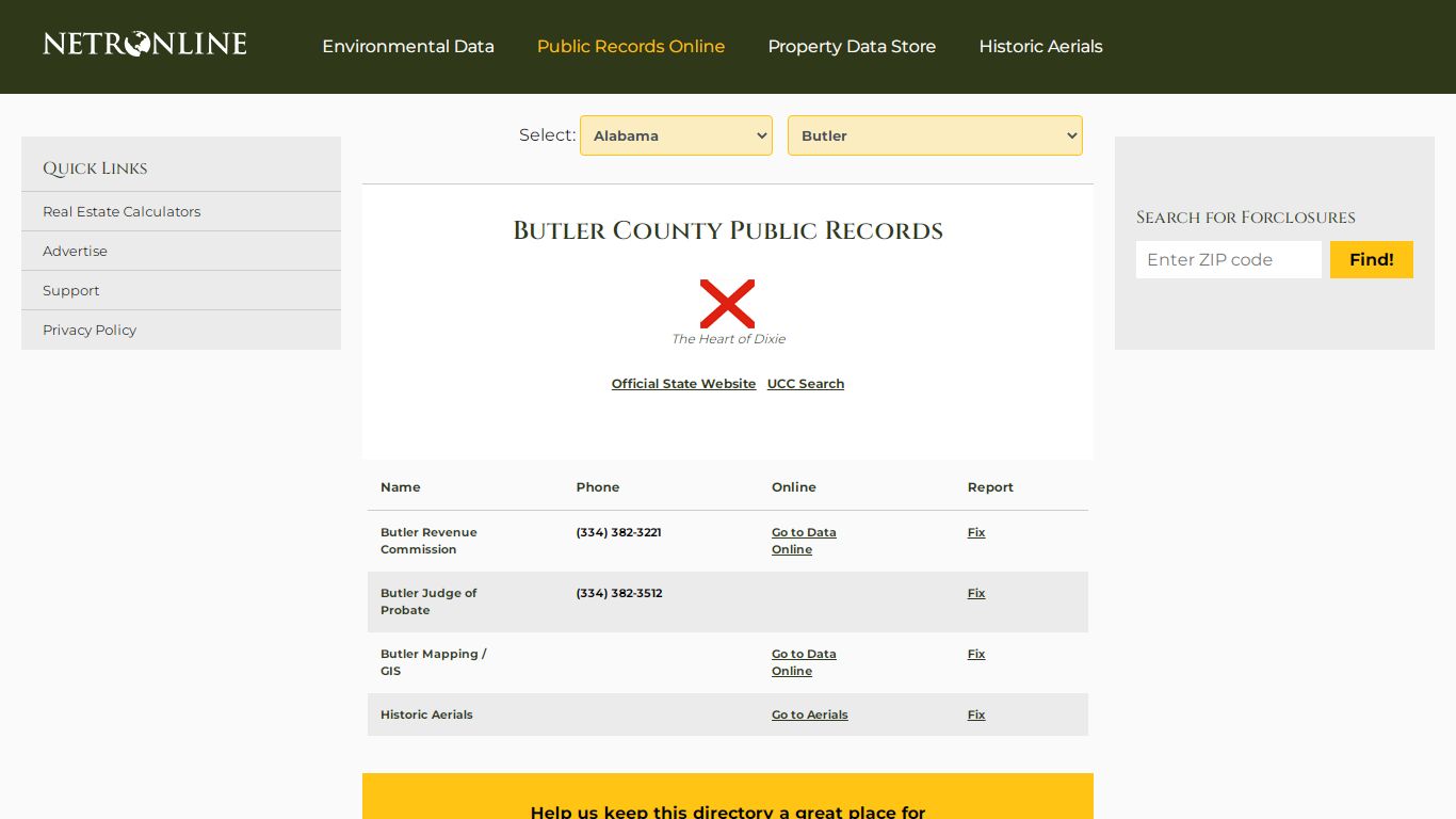 Butler County Public Records - NETROnline.com